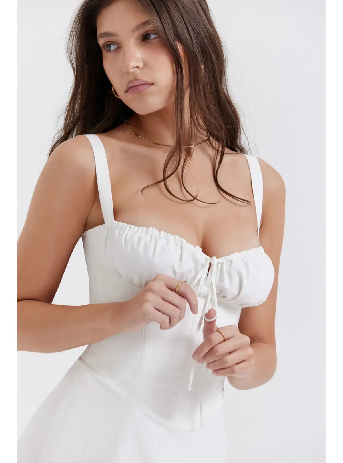 House Of CB Carlotta Corset Mini Dress White Size AU 6 photo 3