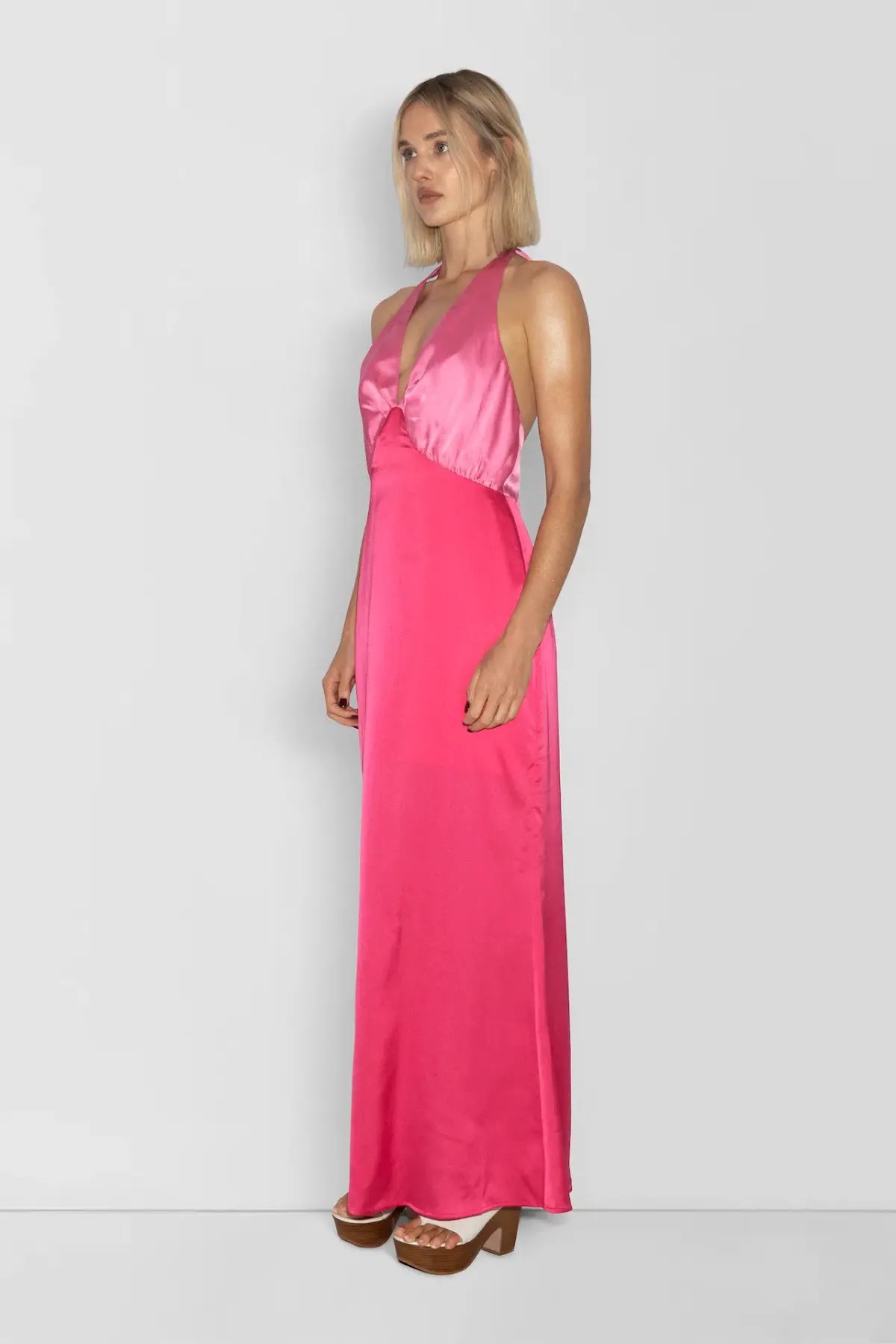 The Wolf Gang Oahu Slip Dress Hot Pink Size M / AU 10 photo 2