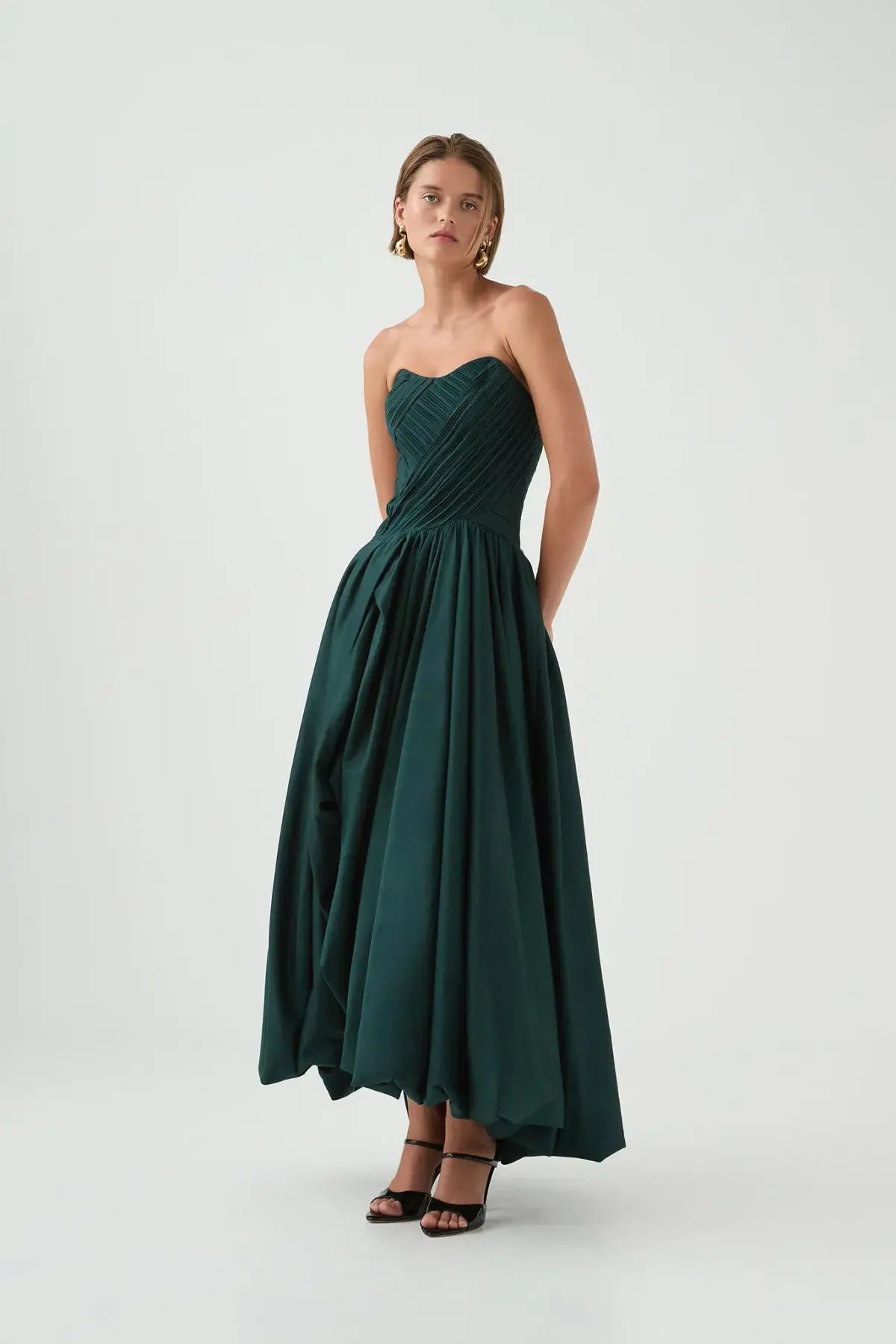 Aje Spatial Maxi Dress in Bonsai Green Size 12 photo 2
