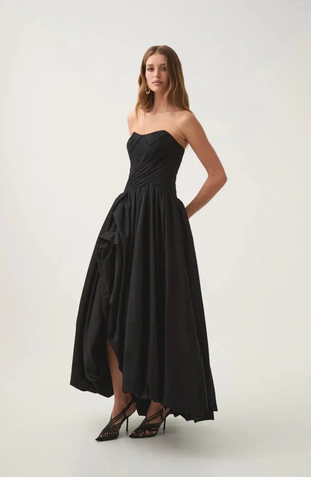 AJE   Spatial Maxi Dress   Black   Size 10 photo 2