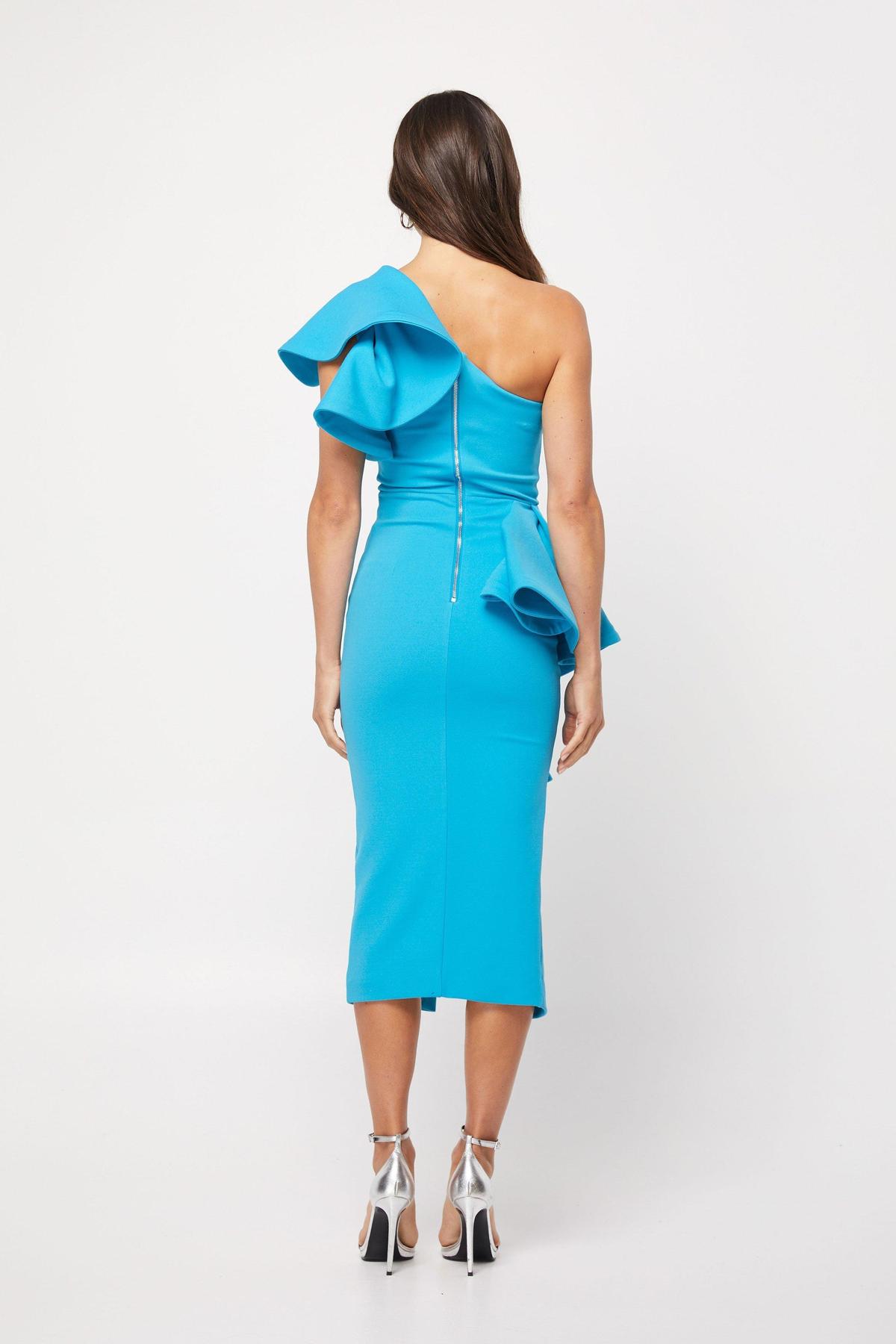 Mossman Dangerous Minds Midi Dress Blue Size 8 photo 5