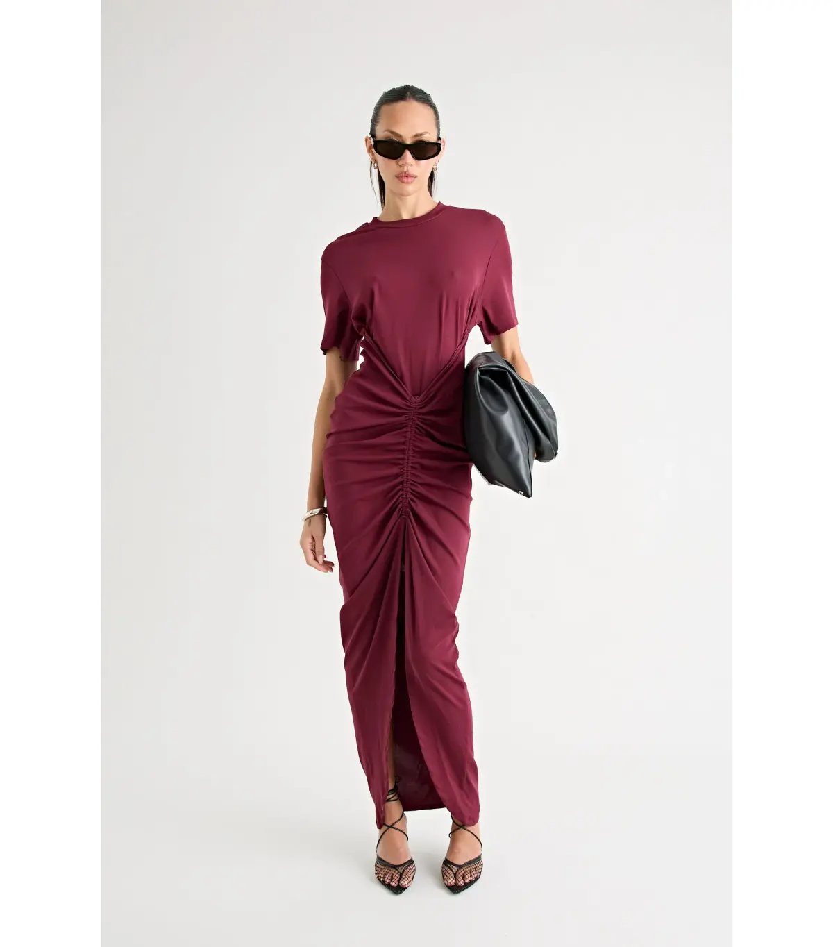 Pfeiffer Niko Maxi Dress in Burgundy Size AU 8 photo 2