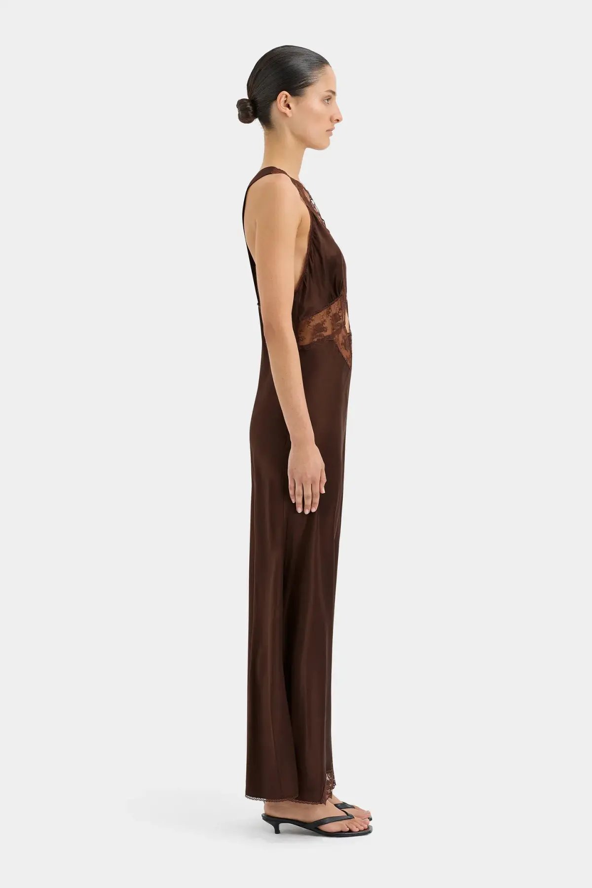 Sir The Label Aries Cut Gown Chocolate Size 6 photo 2