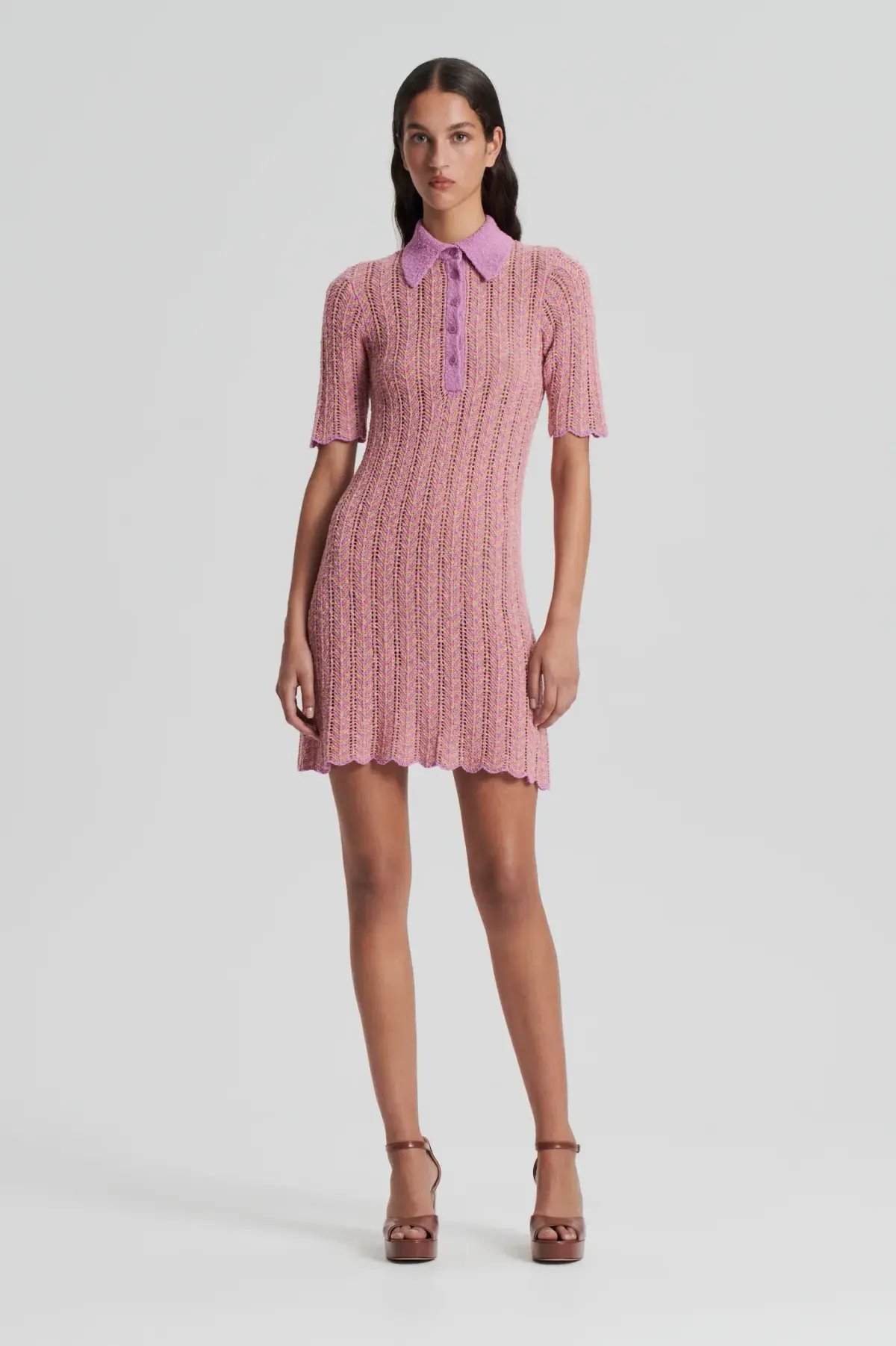 Scanlan Theodore Knit Shirt Dress Pink Size XS/ AU 8 photo 4