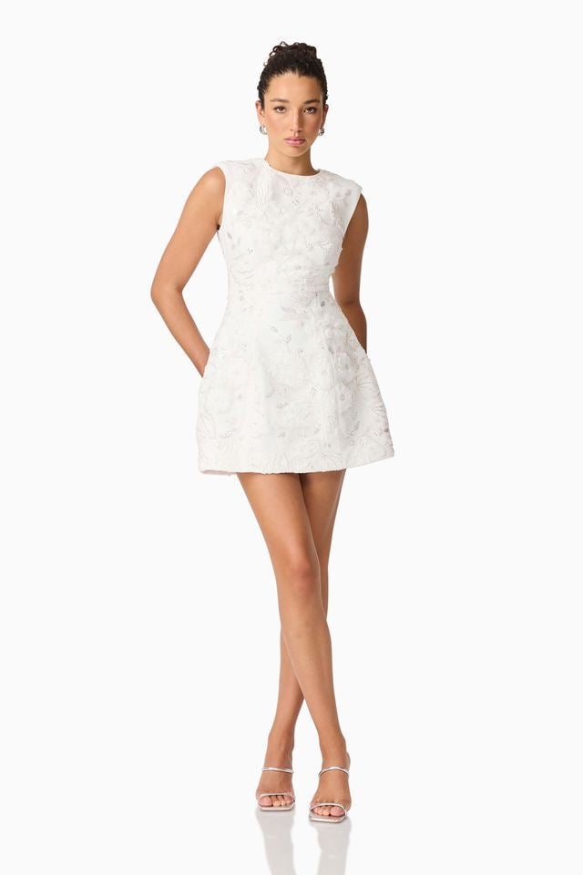 Elliatt Carol Tulip Mini Dress - White photo 2