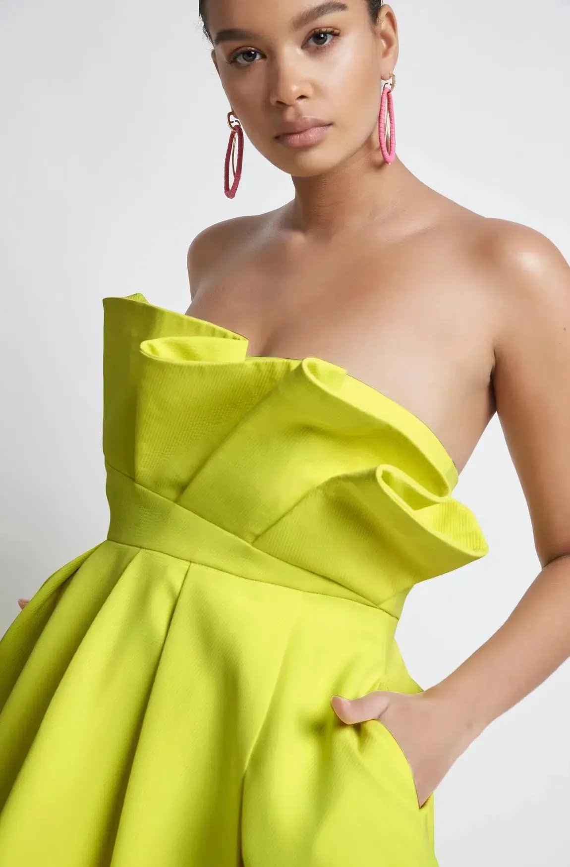 Sheike Florence Midi Dress Yellow Size 12 photo 3