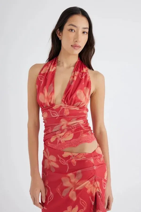 Benni Penelope Maxi Dress in Hibiscus Floral Size 8 photo 2