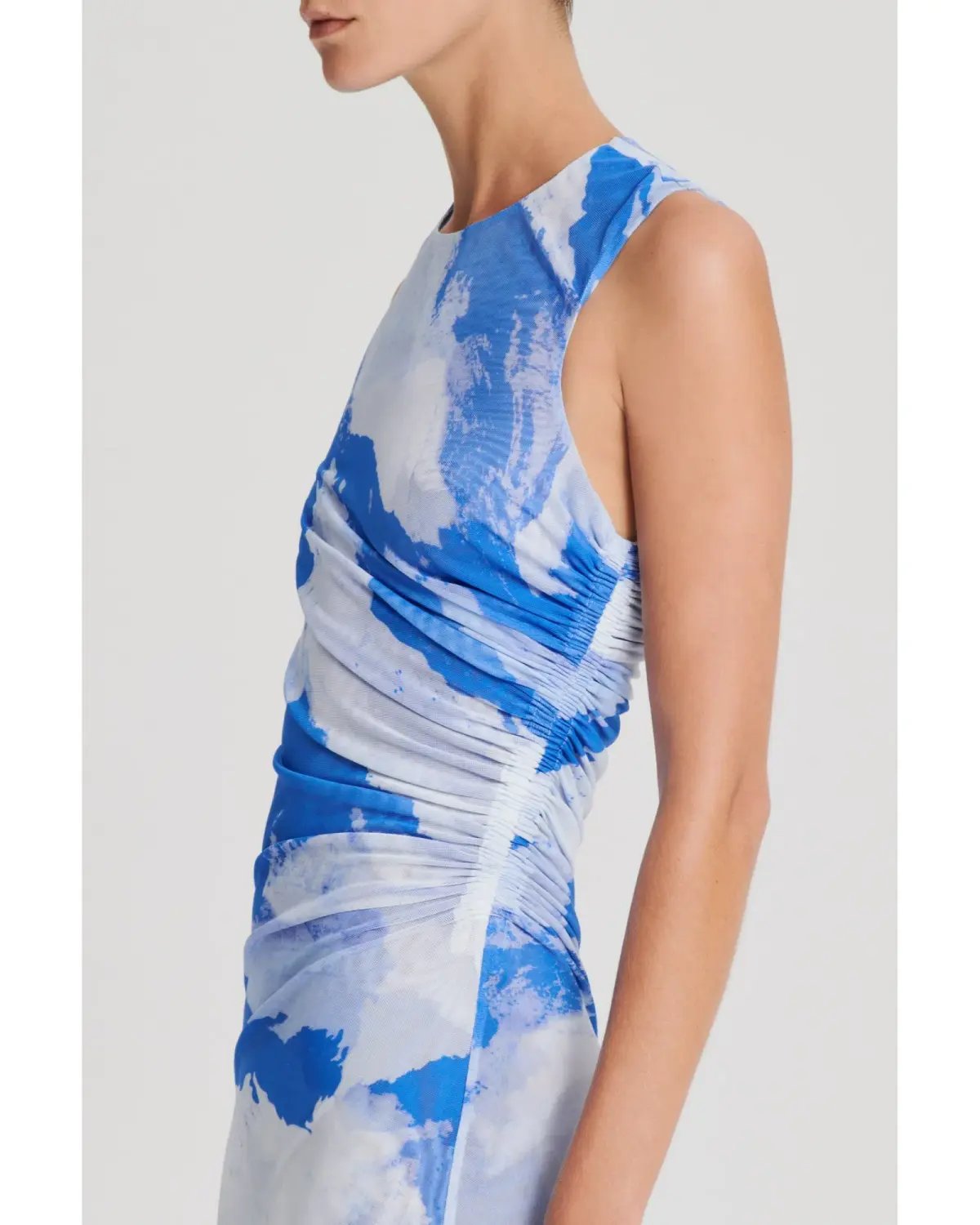 Scanlan Theodore Italian Cloud Print Dress Blue Size AU 12 photo 3
