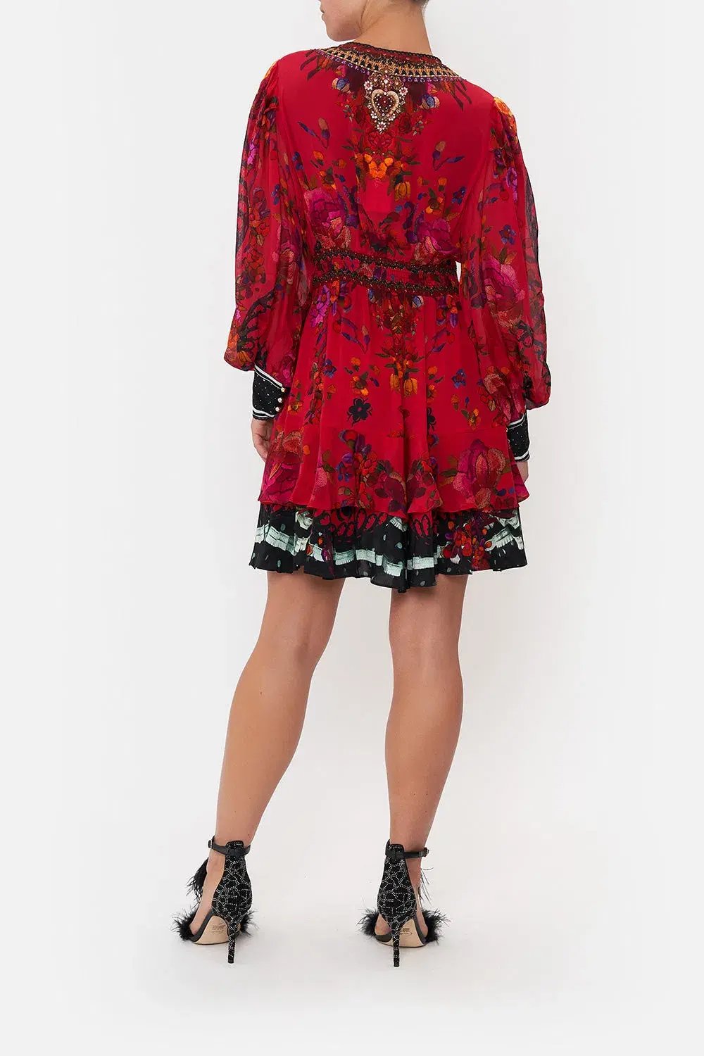 Camilla Button Front Frill Mini Dress View From The Veil Size S / AU 10 photo 2