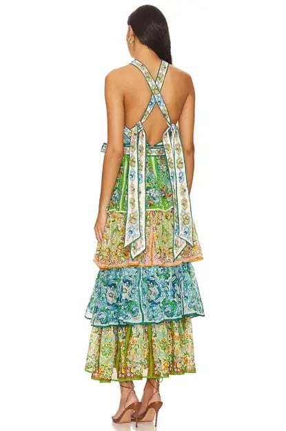 Alemais Dreamer Halter Tier Maxi Dress Multi Size 12 photo 5