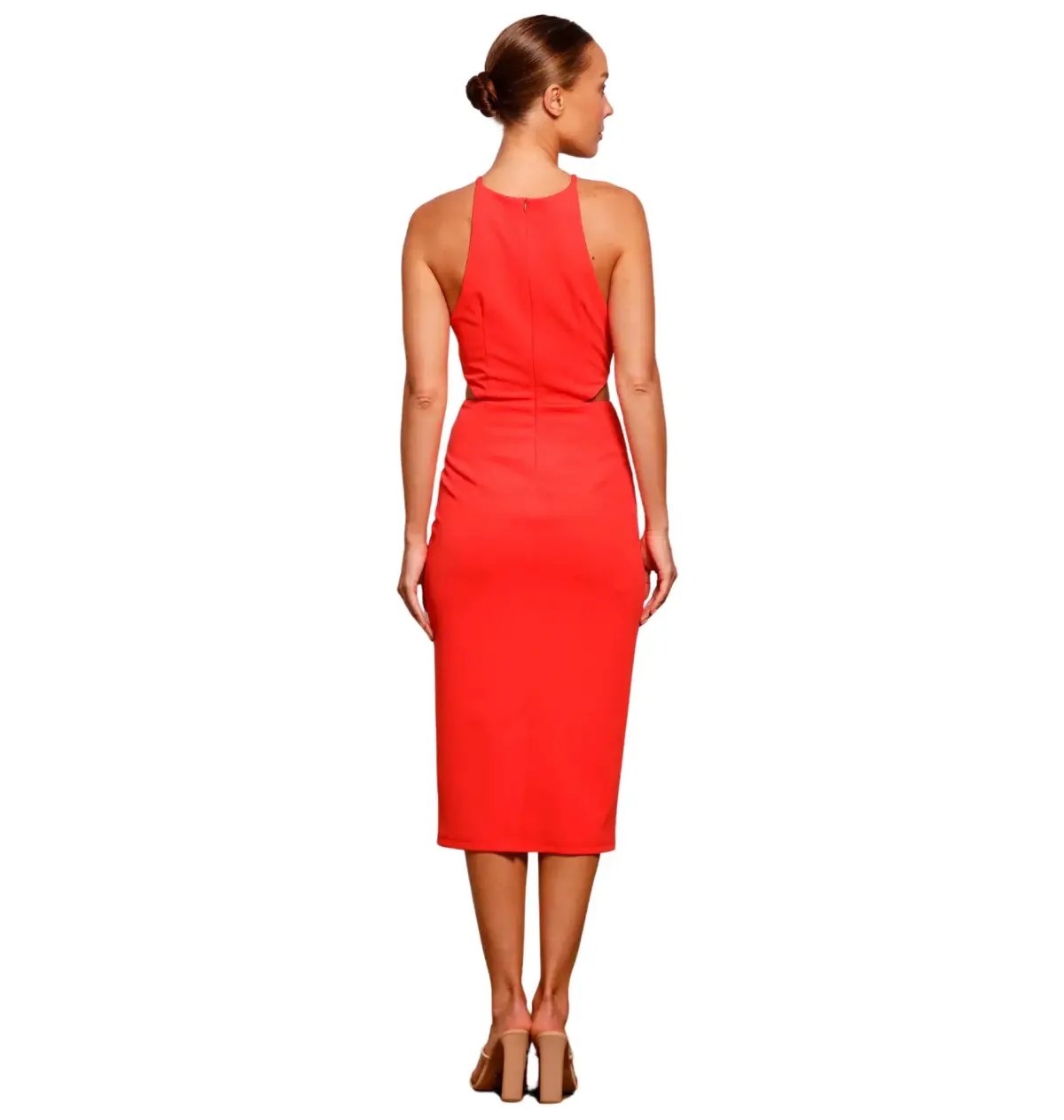 Pasduchas Kiss Up Midi Dress Coral Size AU 10 photo 4