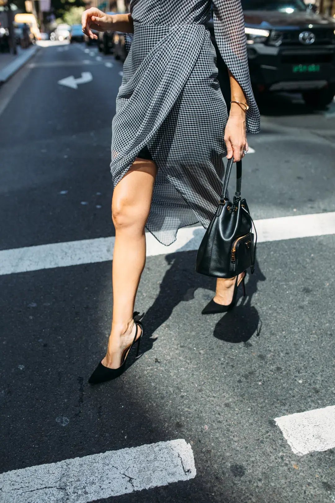 Camilla and Marc Miri Dress Black/White Check Size 6 photo 4