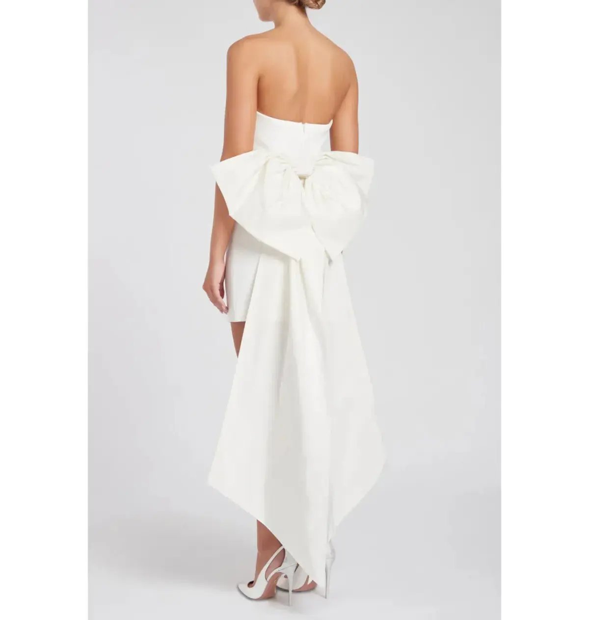 Rebecca Vallance White Daphne Mini Dress Ivory Size AU 6 photo 4