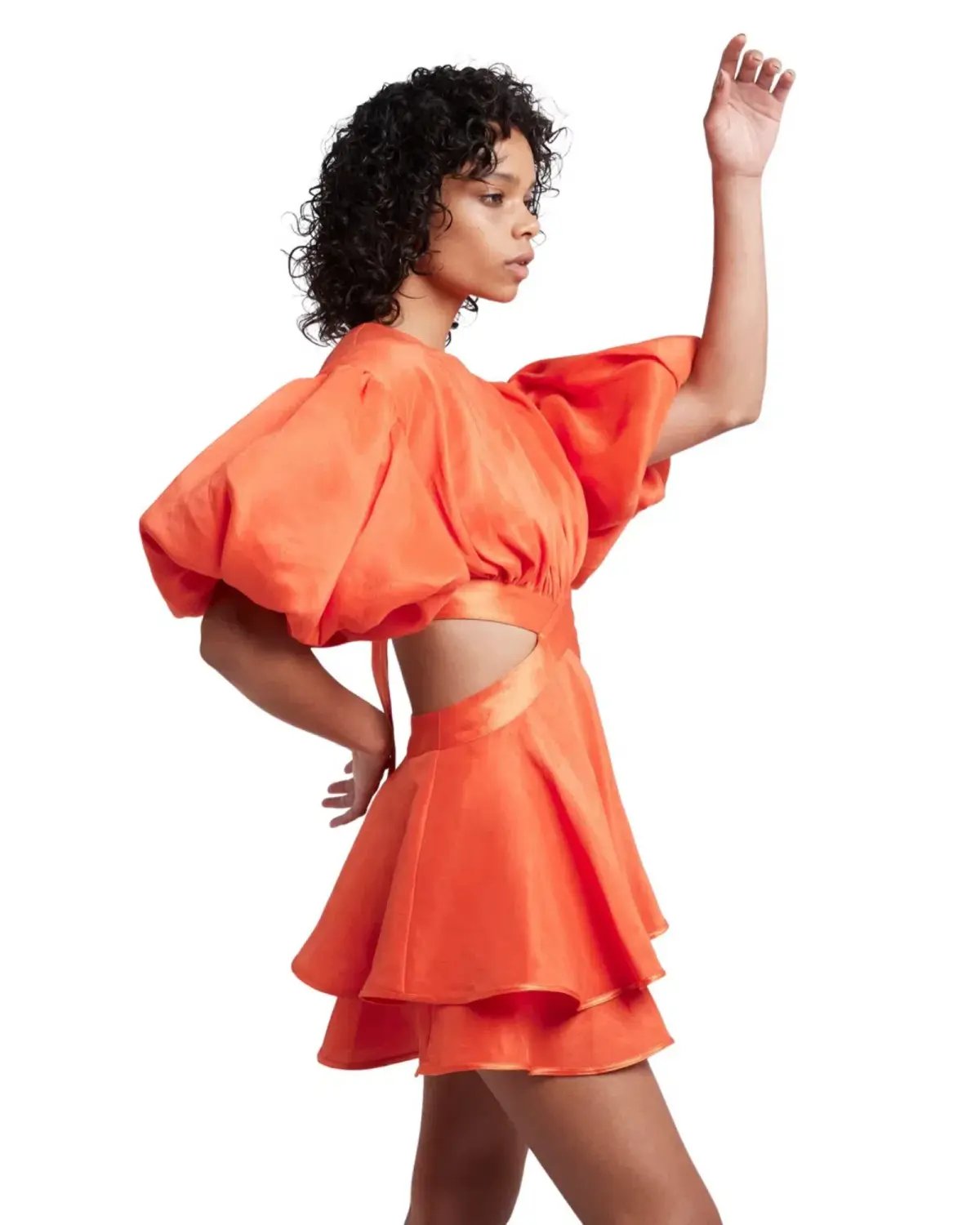 Aje Gracious Cut Out Mini Dress Saffron Size AU 8 photo 2