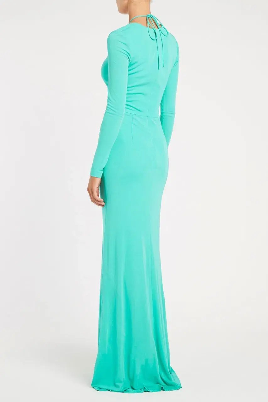 Rebecca Vallance Riccardo Gown Turquoise Green Size 12 photo 3