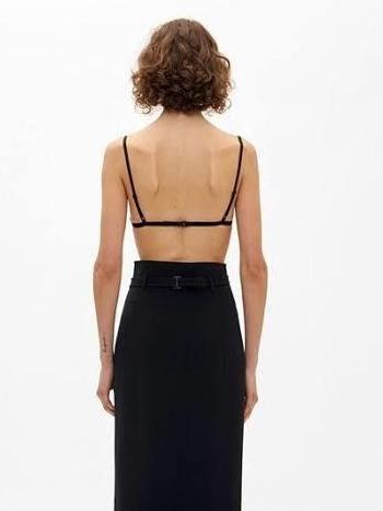 Dion Lee Marrow Lace Bandeau Bralette Black Size 8 photo 2