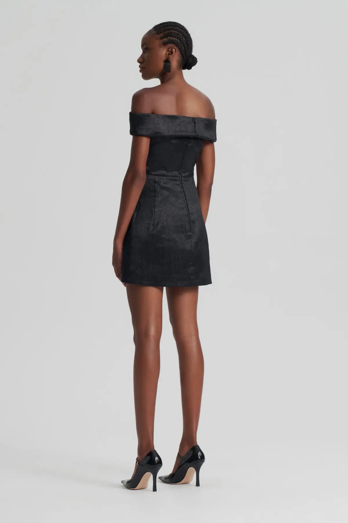 Scanlan Theodore Tinsel Mini Dress Black Size 8 photo 3