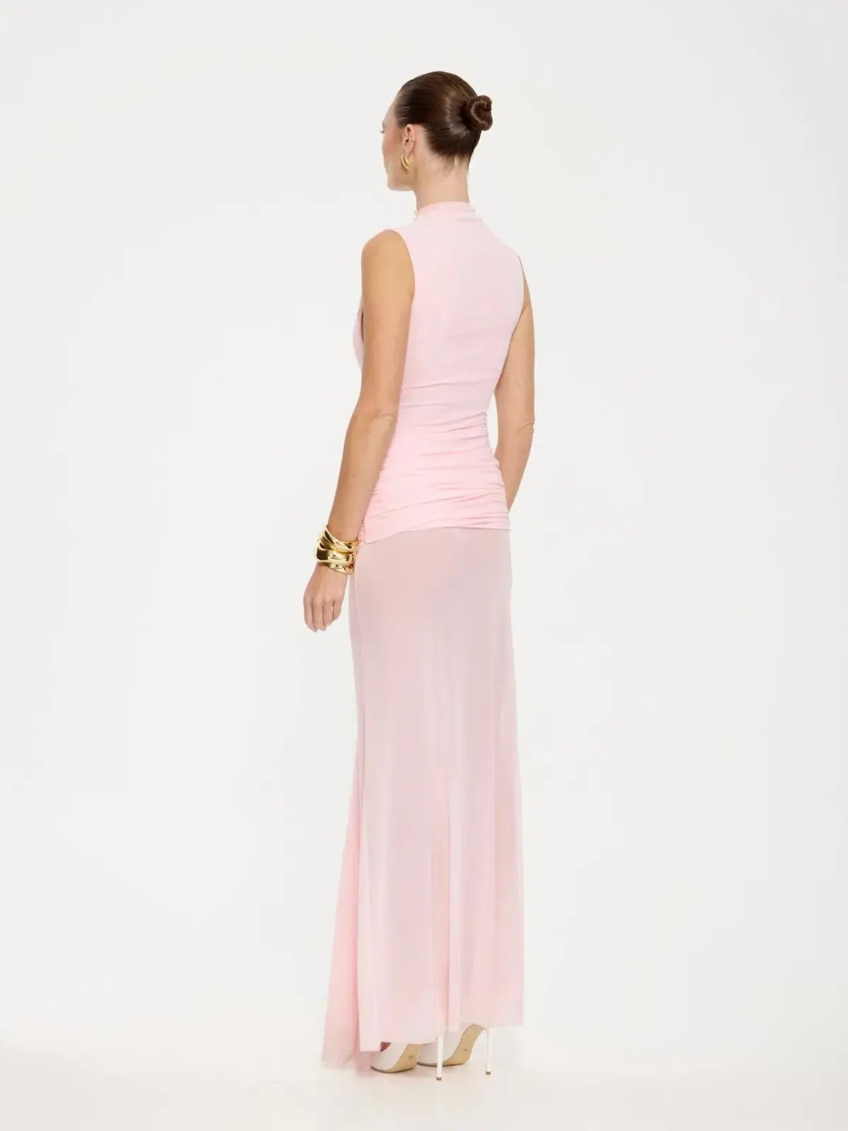 Effie Kats Roza Maxi Dress In Petal Pink Size M/AU 10 photo 10