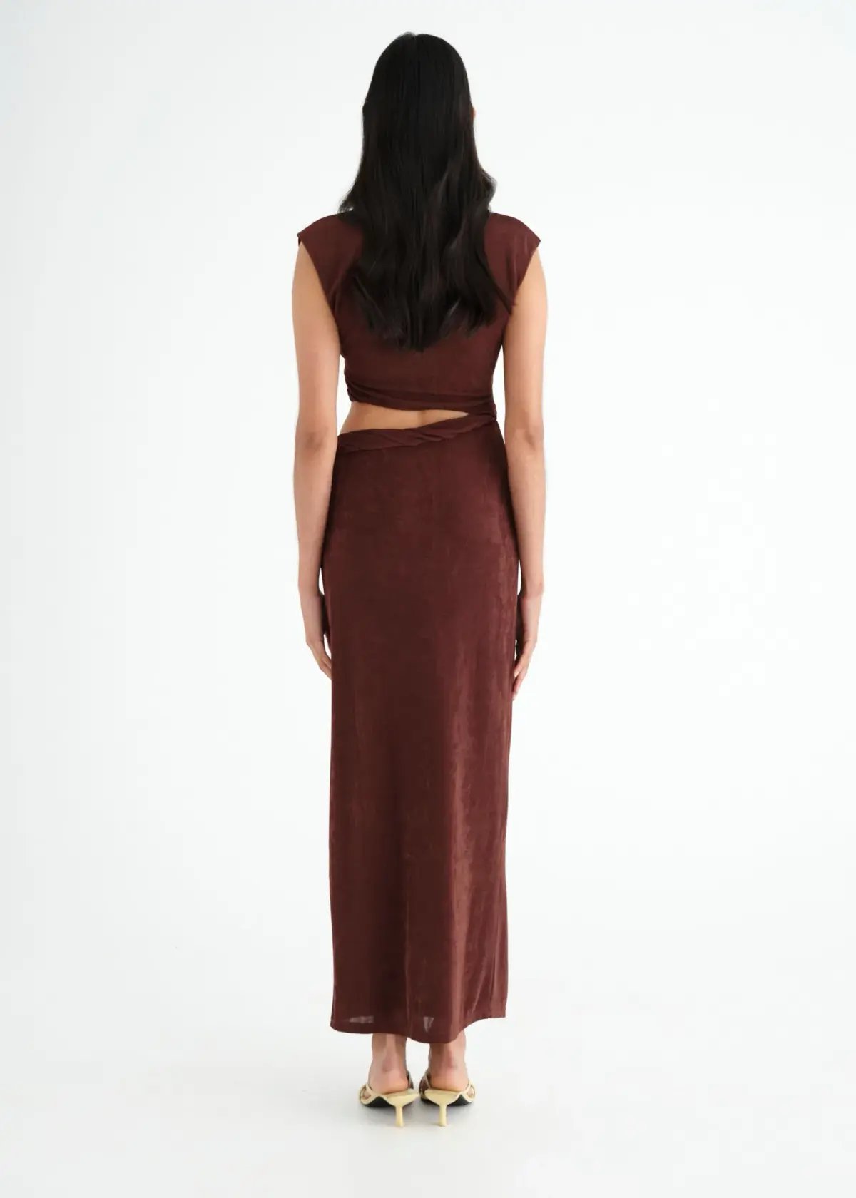 Benni Henri Twist Maxi Dress Chocolate Size XS / AU 6 photo 2