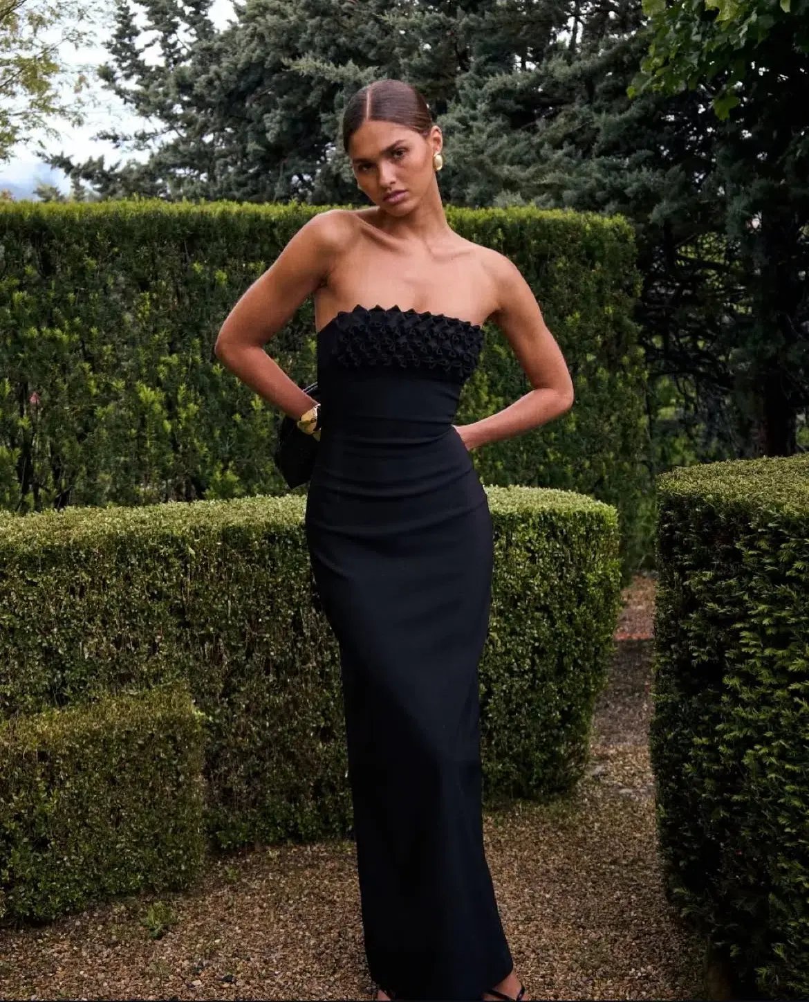 Ance Gria Margo Maxi Dress in Black Size 8/Small photo 2
