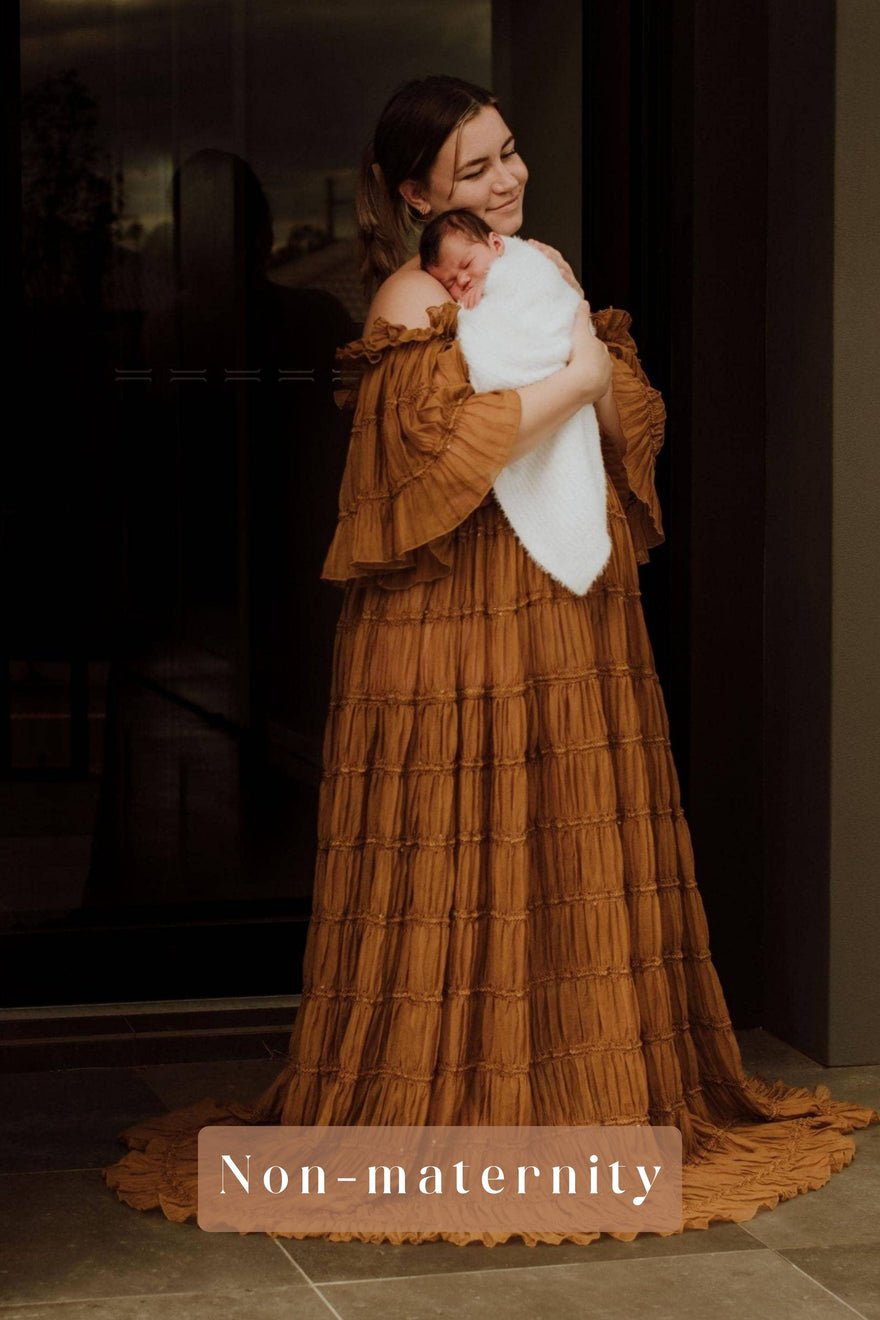 We Are Reclamation Chiffon Delight Gown - Caramel photo 2