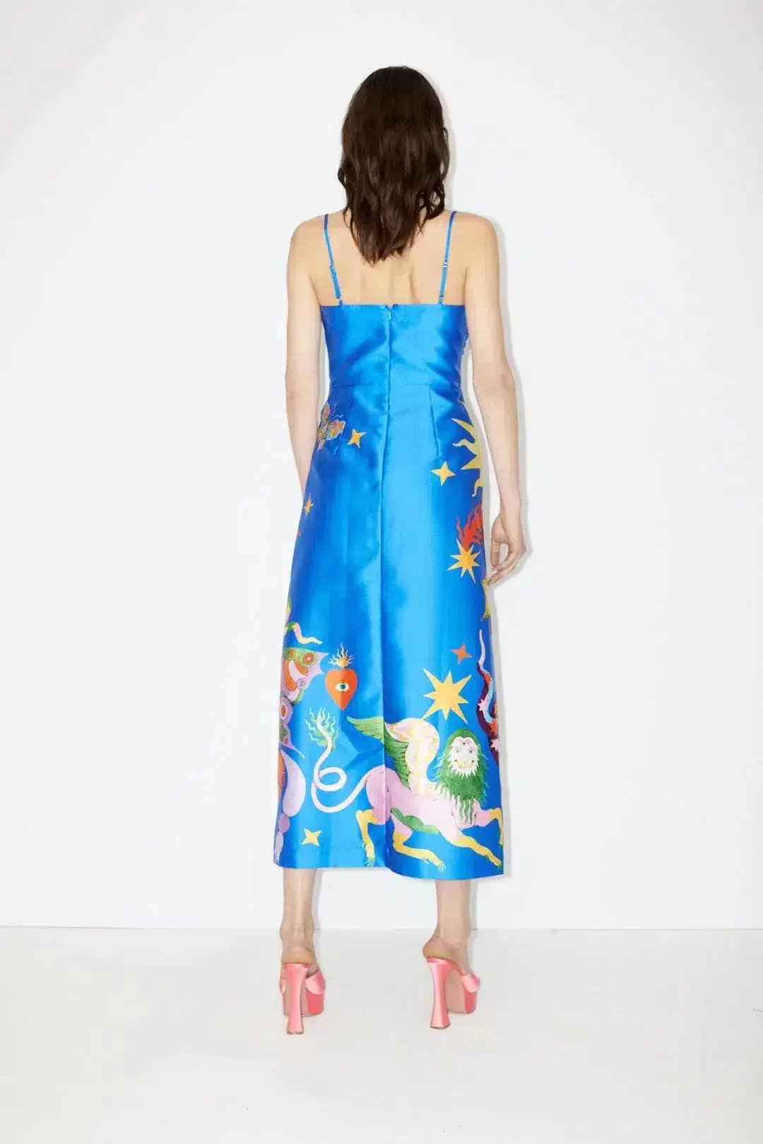 Alemais Guardian Midi Dress in Azure Multi Size AU 10 photo 3