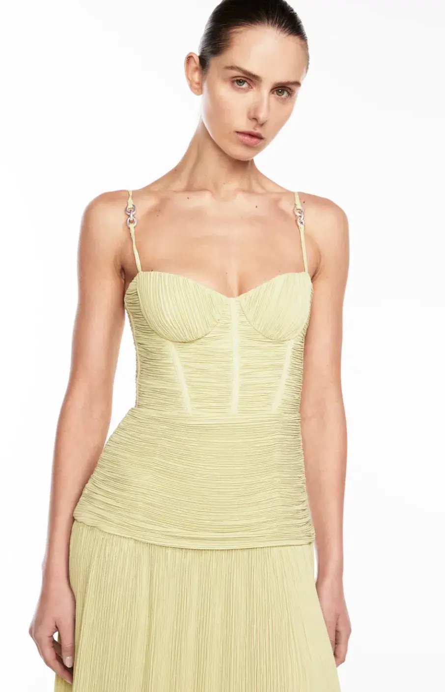 Manning Cartell Double Time Pleat Dress Pistachio Size 10 photo 3