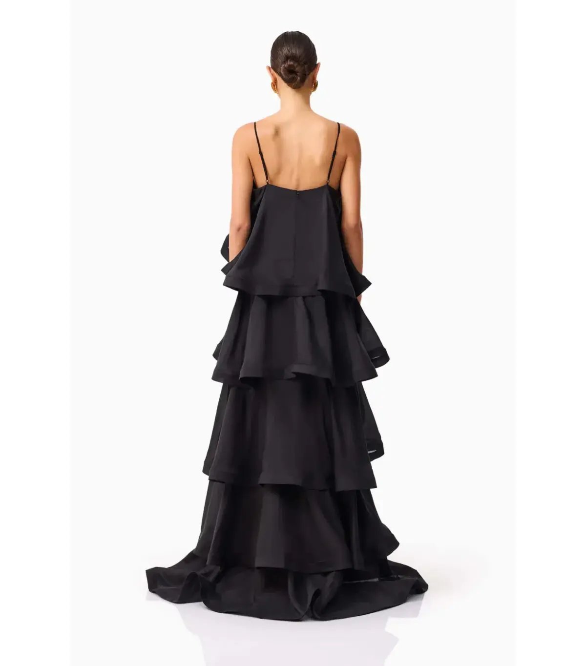 Elliatt Tilly Tiered Maxi Dress Black Size M / AU 10 photo 5