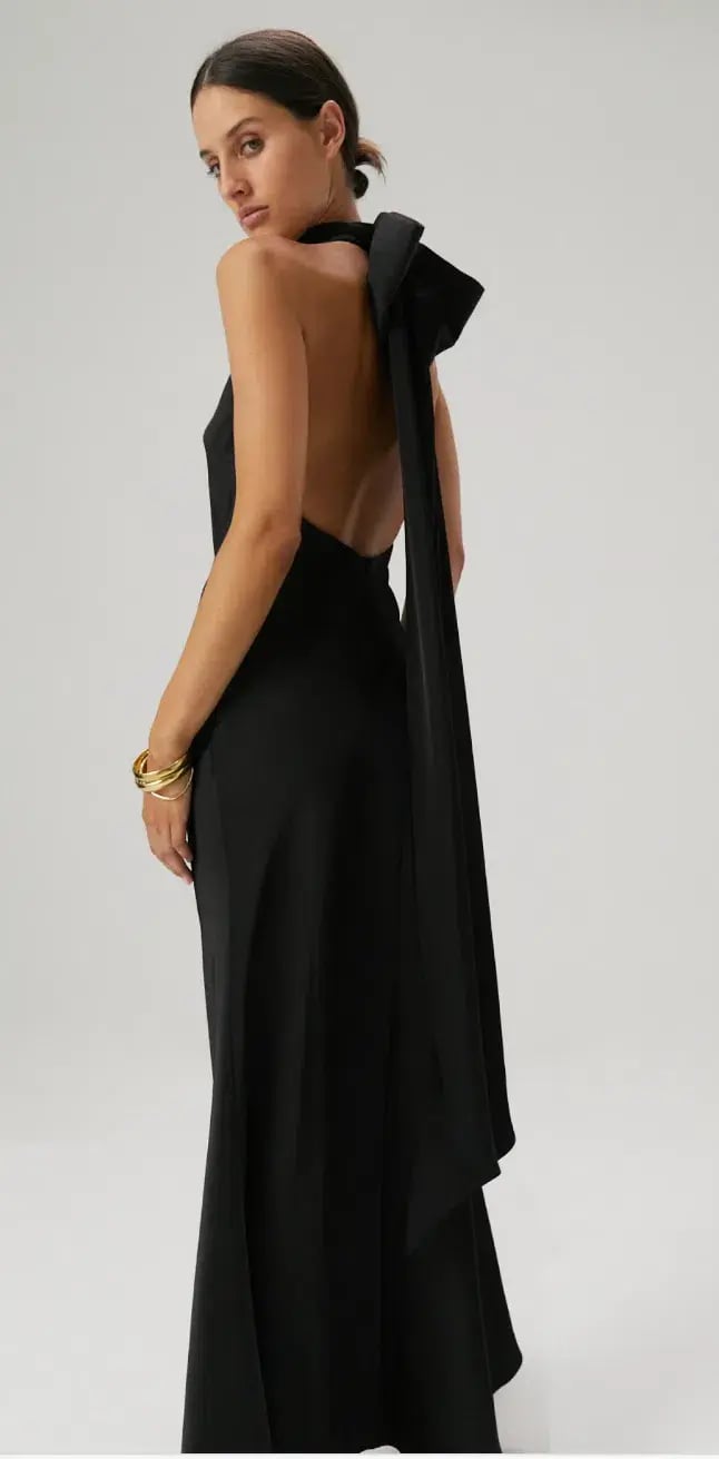 Misha Evianna Gown Black Size 6 photo 4