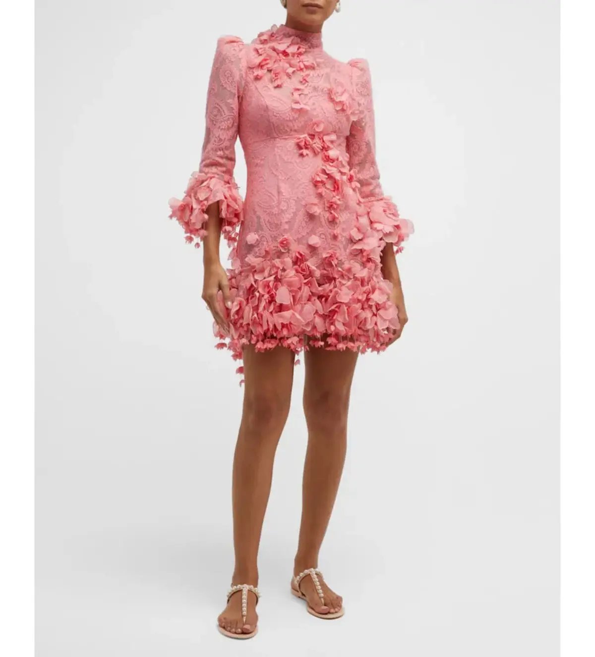 Zimmermann High Tide Lace Mini Dress in Guava Size 3 / AU 14 photo 2