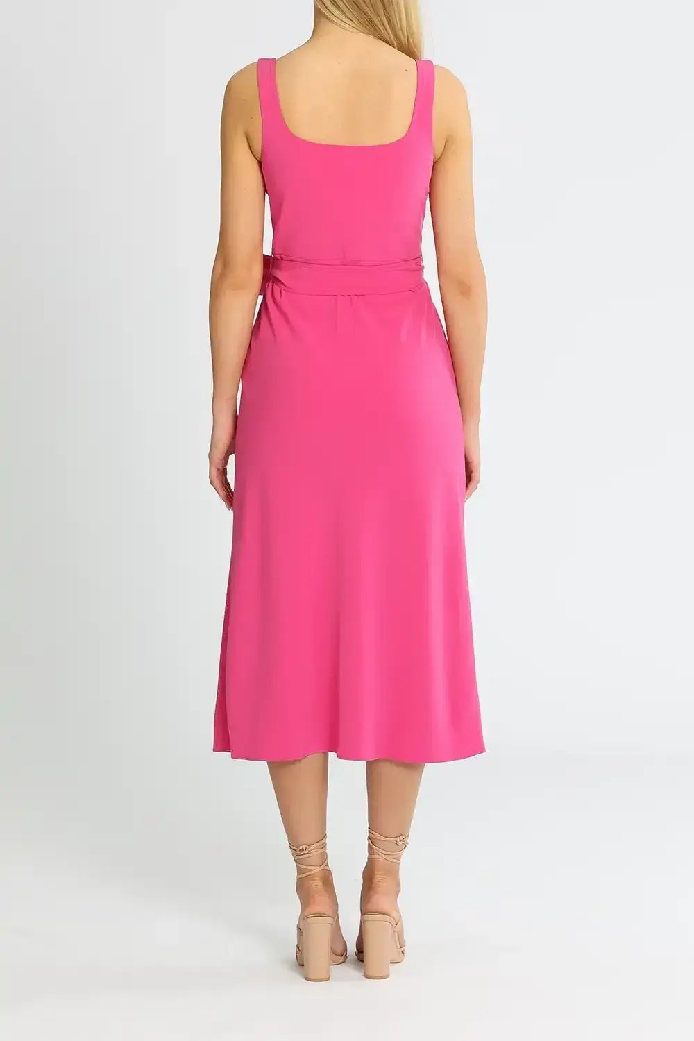 By Johnny Ora Midi Dress Pink Size 14 photo 3