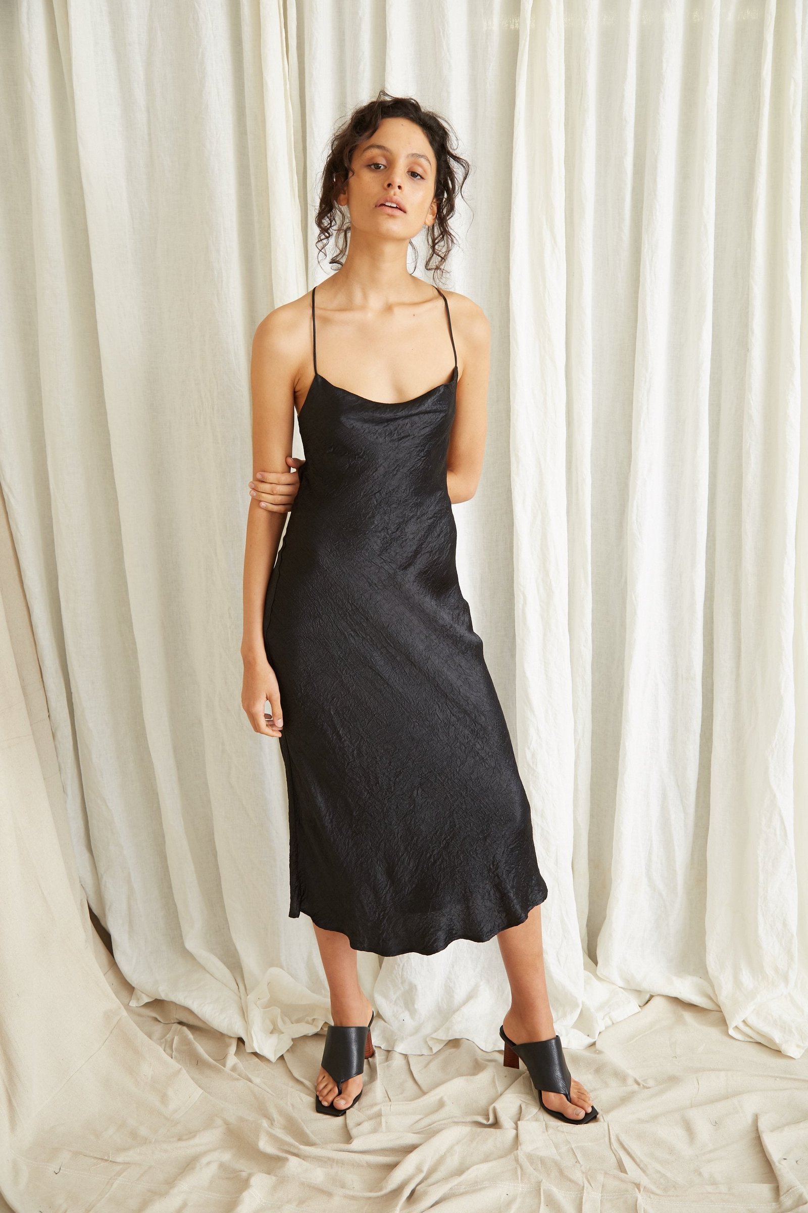 THIRD FORM WATERS EDGE BIAS SLIP DRESS - BLACK photo 6