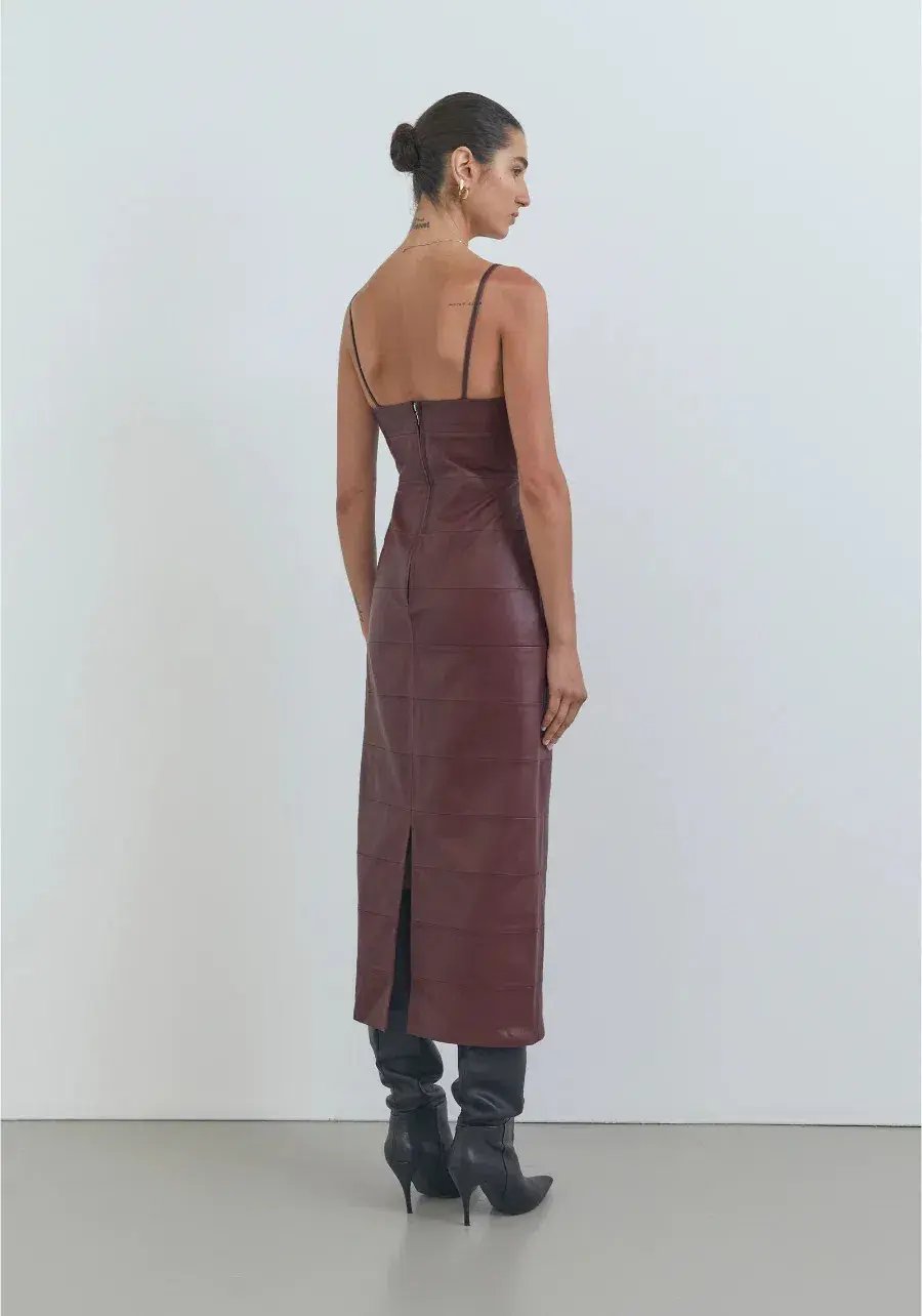 Viktoria And Woods Espionage Midi Burgundy Size AU 6 photo 2