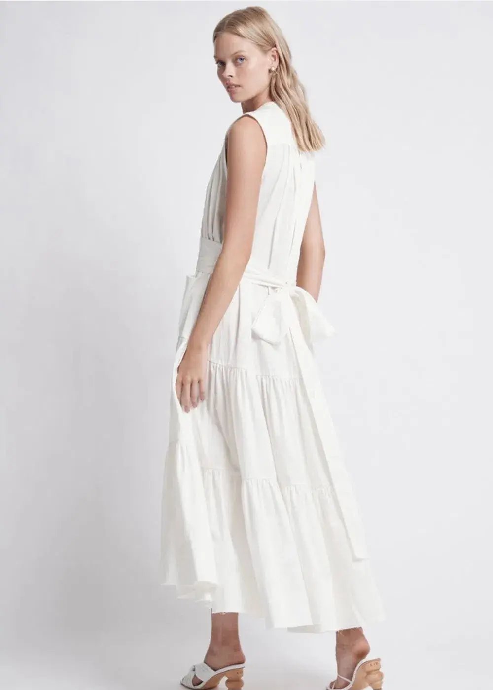 Aje The Hushed Maxi Dress White Size 8 photo 2