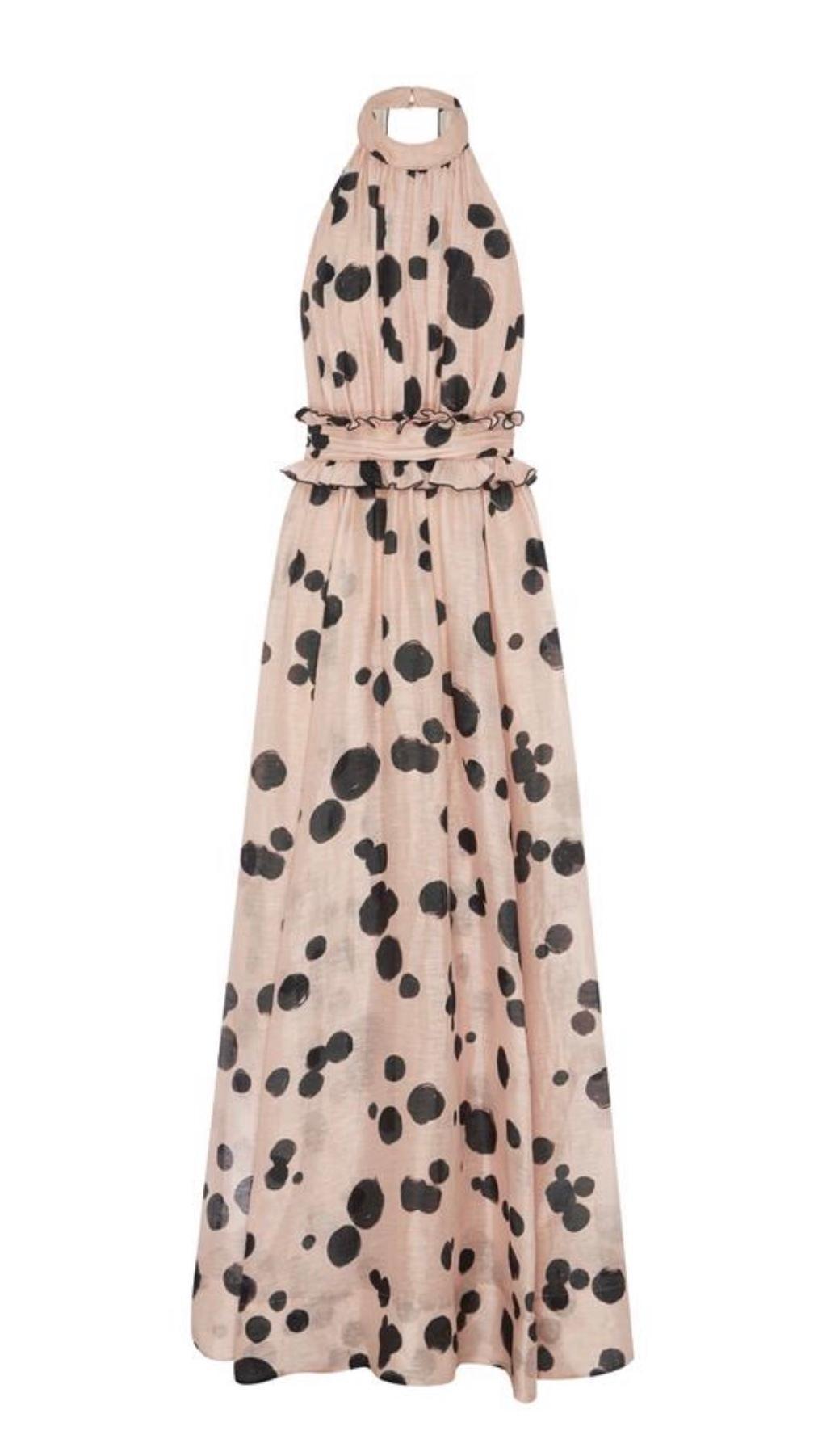 Aje Georgia Maxi Dress Pink Print Size 6 photo 4