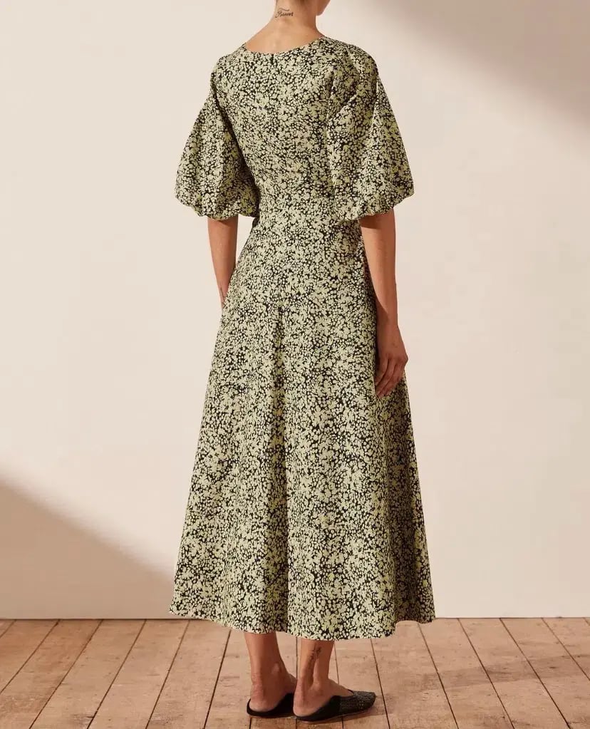 Shona Joy Tracey Short Sleeve Cut Out Midi Dress Tracey Print Size 14 photo 3