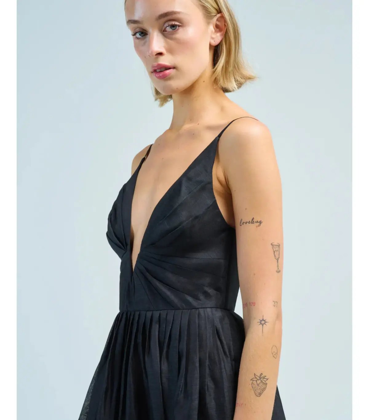 Zimmermann Hypnotic V Neck Midi Dress in Black Size 4 / AU 16 photo 2
