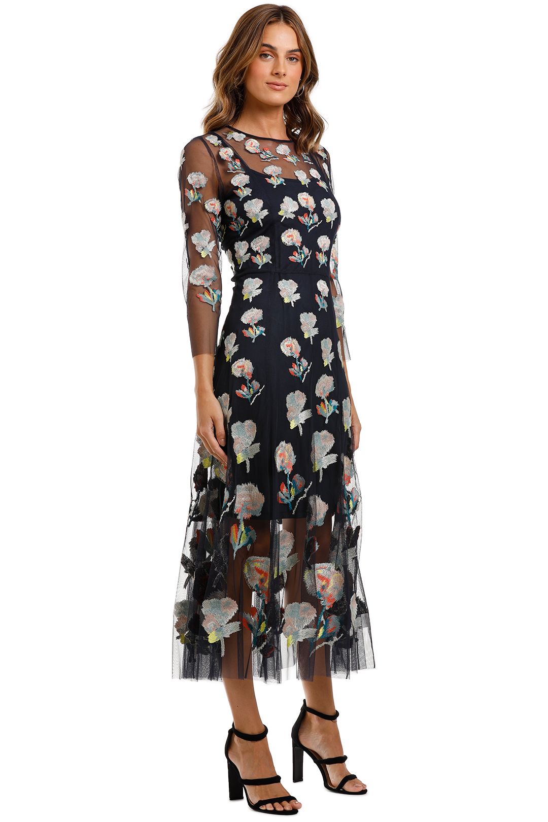 Monet Dress - Ink Multi Florals photo 2
