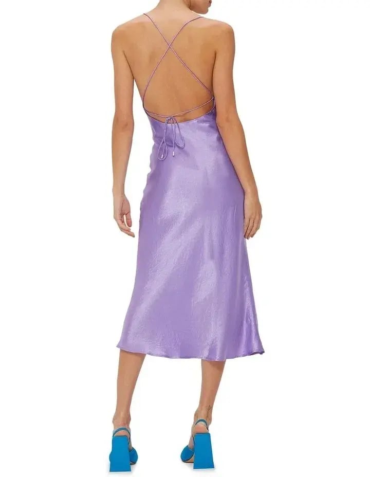 Third Form Crush Bias Midi Dress Violet Size 6 photo 3