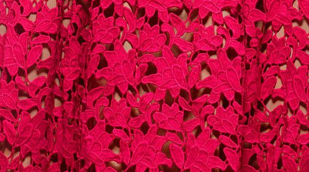 Self Portrait Red Lace Azalea Dress size 8 photo 4