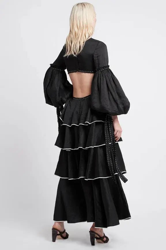 Aje  Gracious Cut Out Dress Black Size 6 photo 2