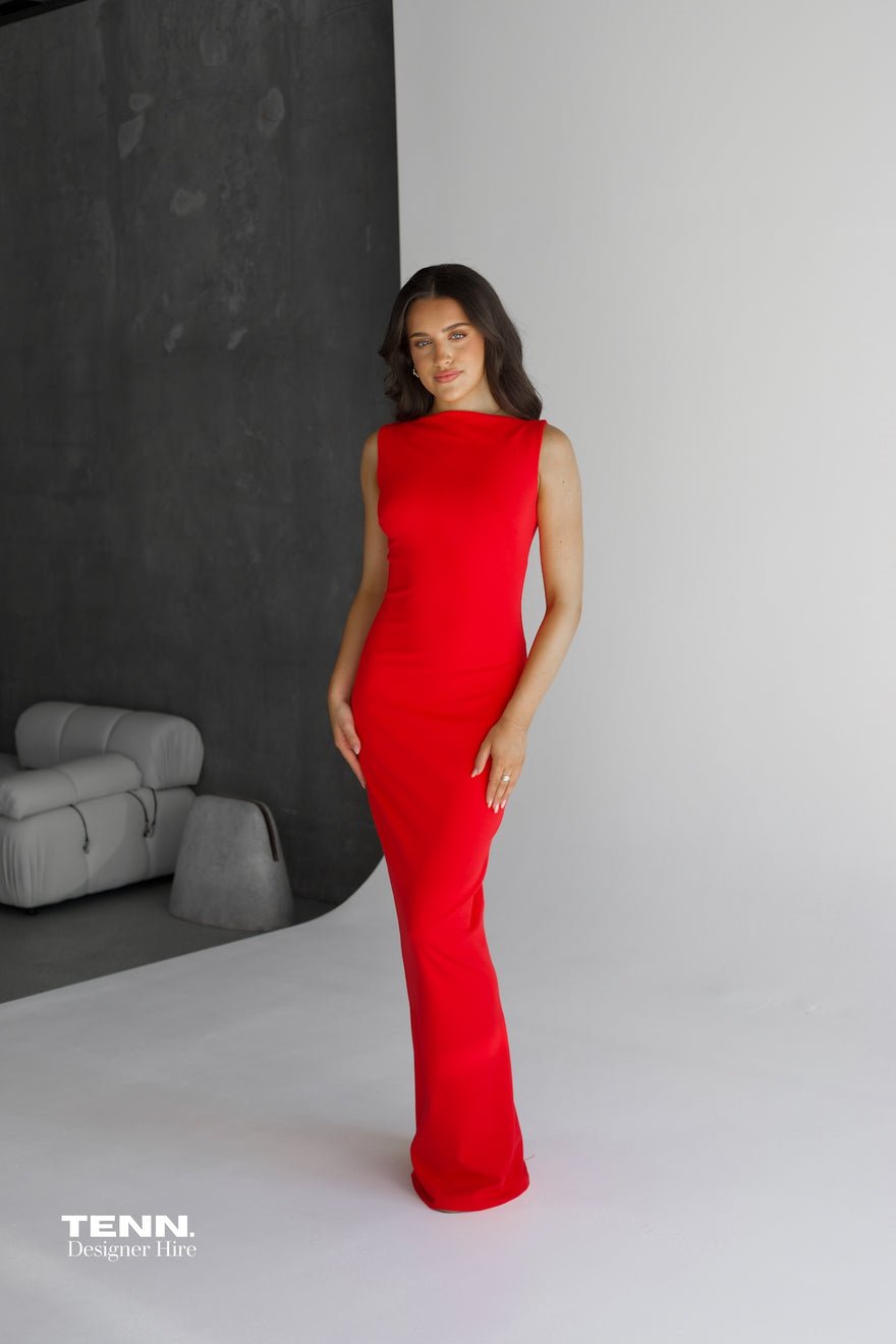 Effie Kats Verona Gown - Red photo 4