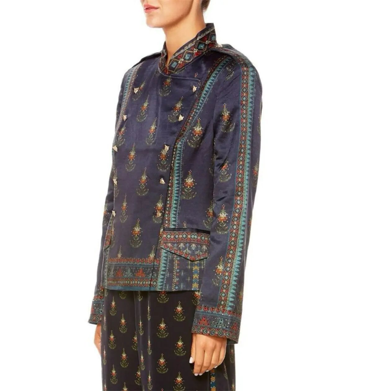 Camilla Bliss Of Bohemia Blazer Double Breasted Tailored Jacket Boho Leopard Size 10/M photo 3