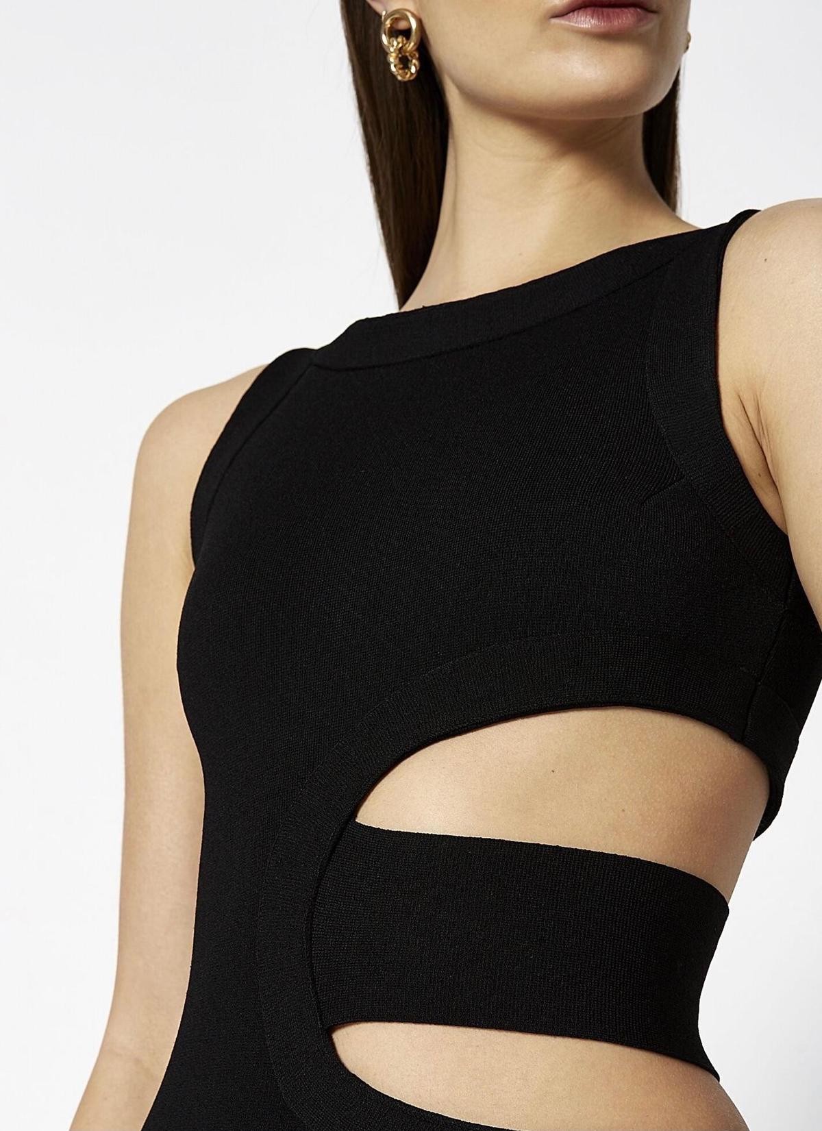 Scanlan Theodore Crepe Gown Black Size 8 photo 2