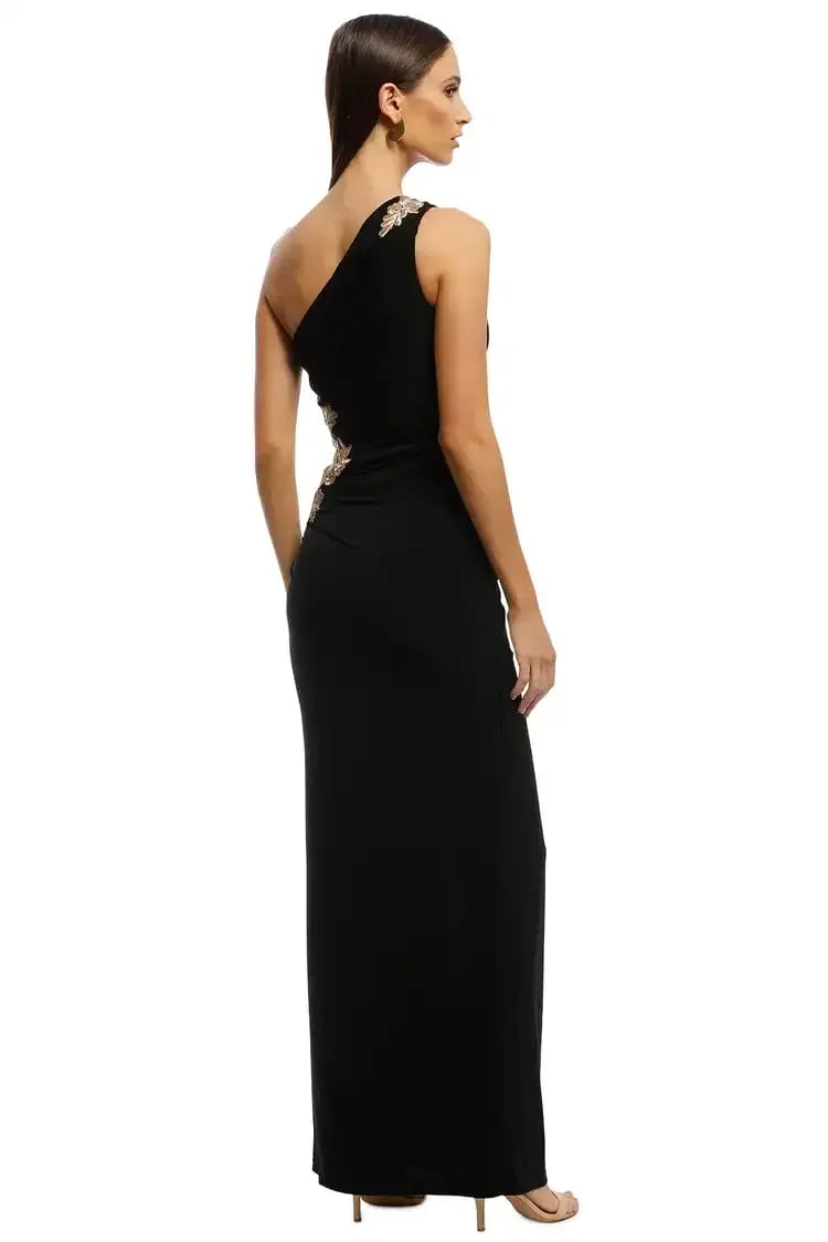 Montique Donatella Applique Gown in Black Size 20 photo 2