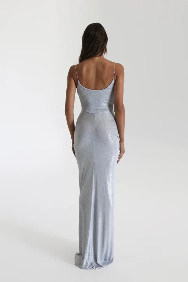 NATALIE ROLT ALLORA GOWN - SILVER photo 3
