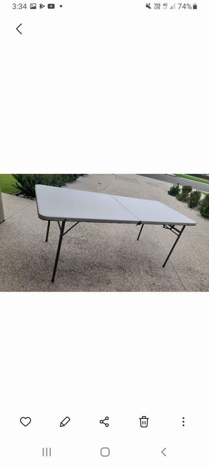 6 Foot Trestle Tables For hiHIRE/RENT ONLY. Pick up Keysborough photo 4