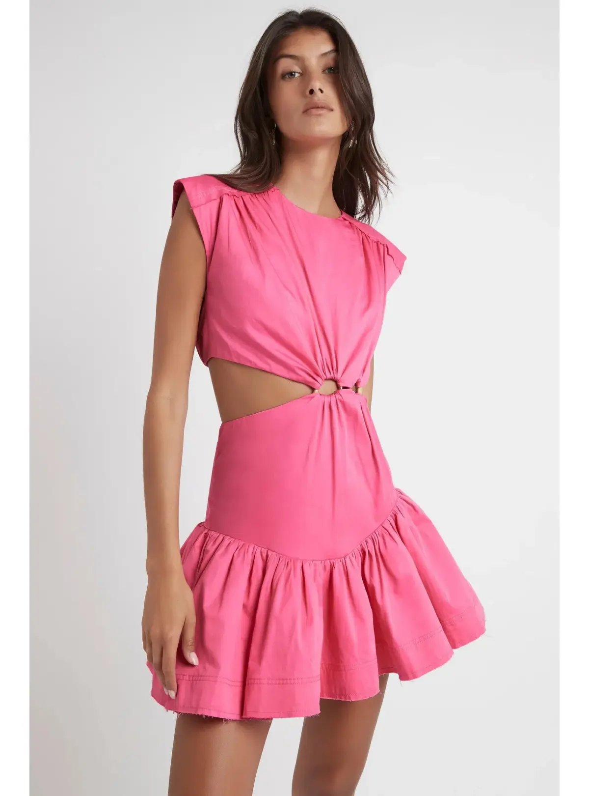 Aje Solstice Cut Out Ring Flip Mini Dress Pink Size AU 8 photo 2