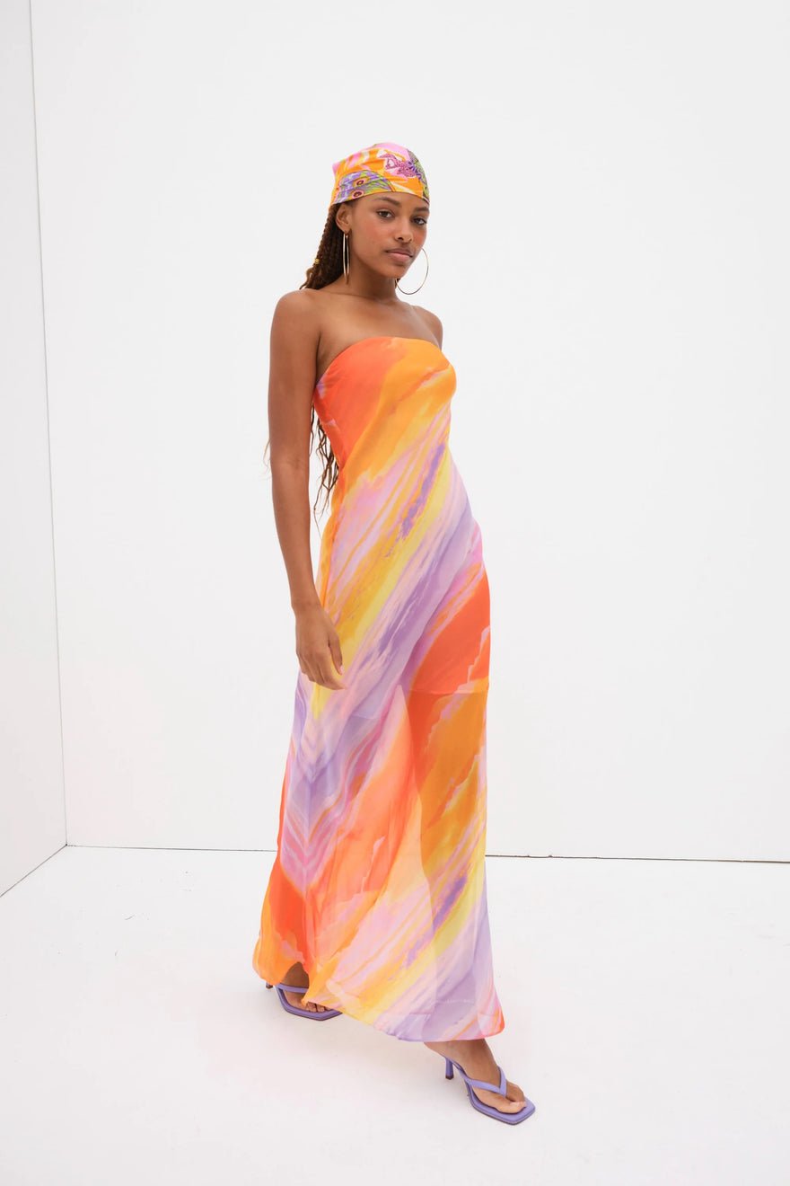 For Love and Lemons Vista Maxi Dress - Multi photo 4