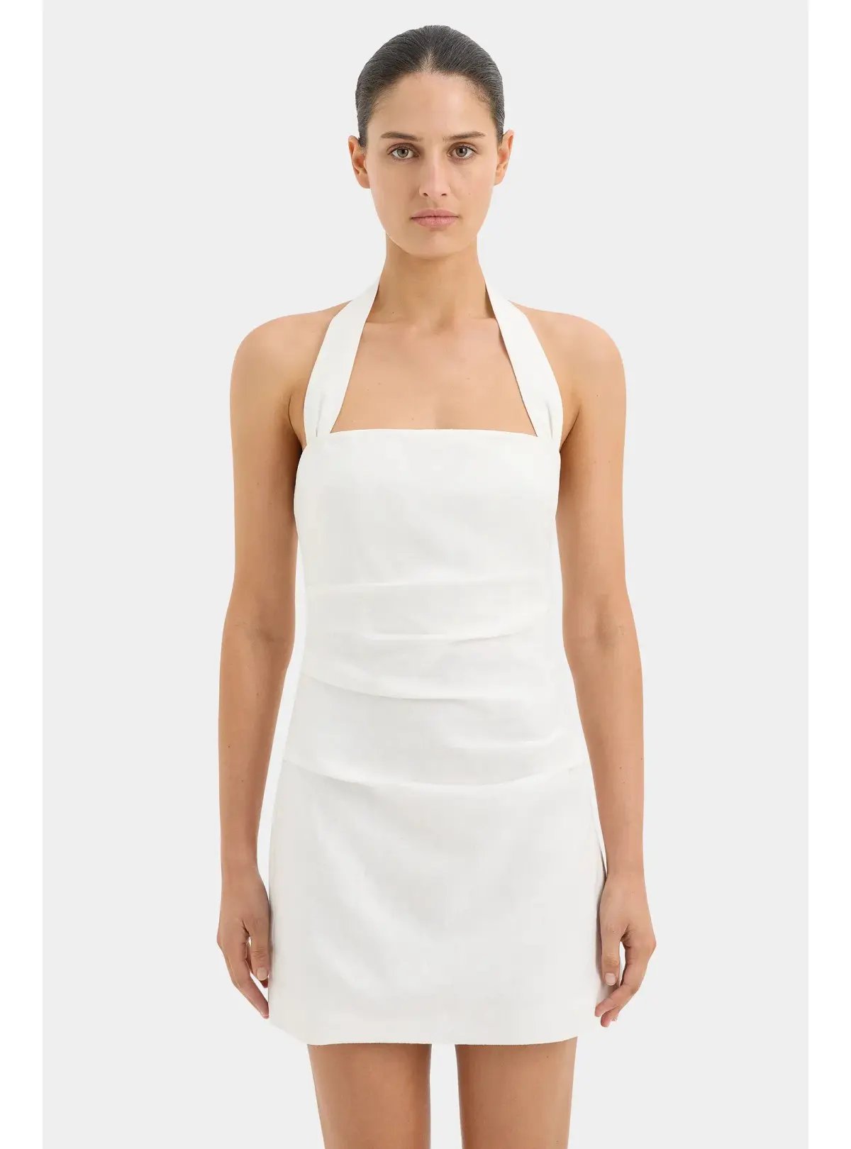 Sir The Label Noemi Halter Mini Dress Ivory Size 2 / AU 10 photo 2